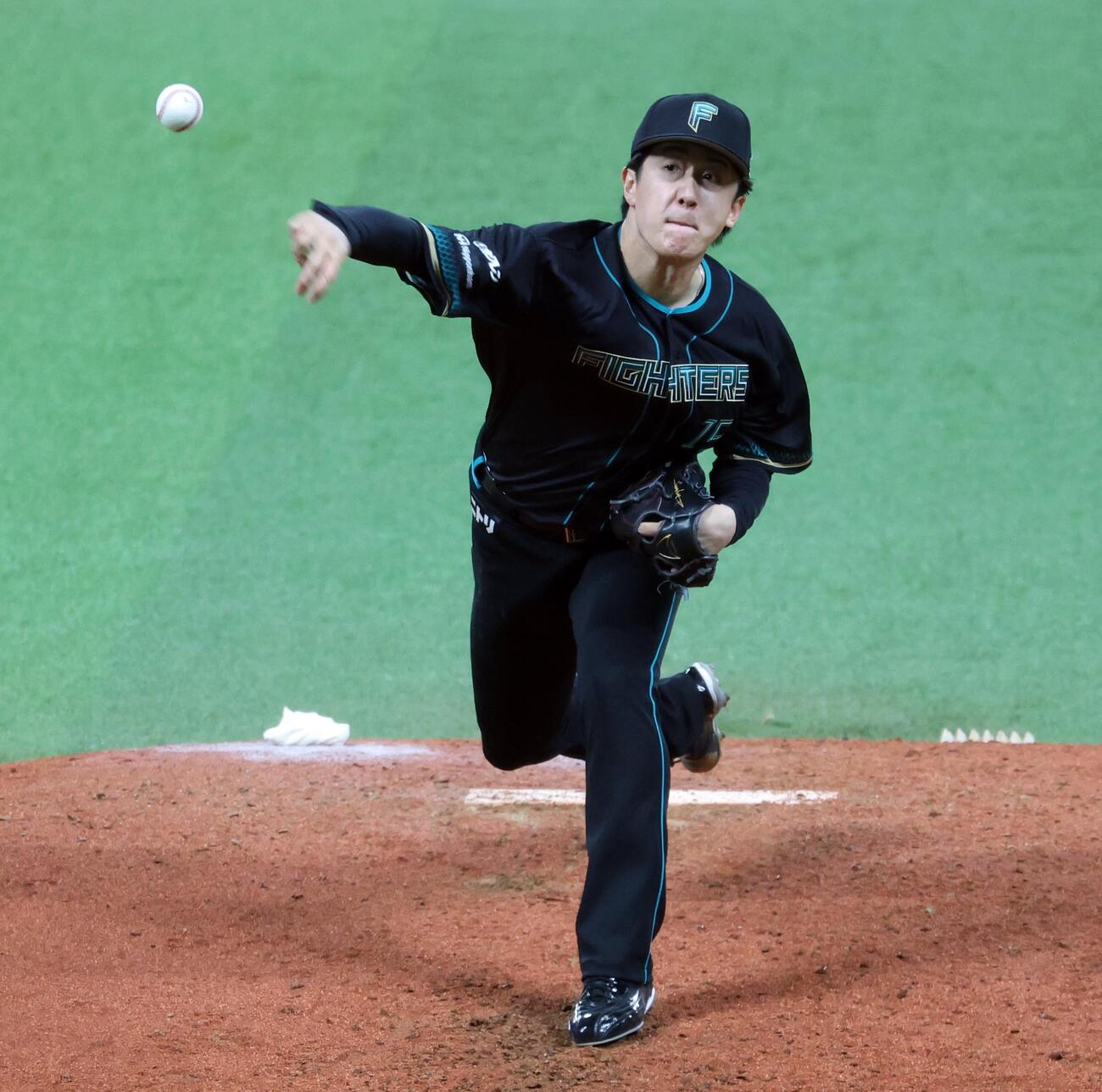 日本ハム対西武　日本ハム先発の北山（撮影・黒川智章）