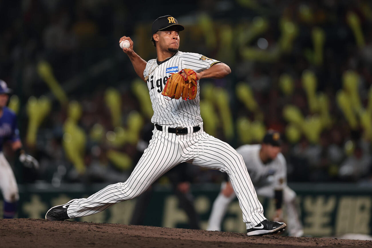 阪神対中日　阪神2番手のモレッタ（撮影・前田充）