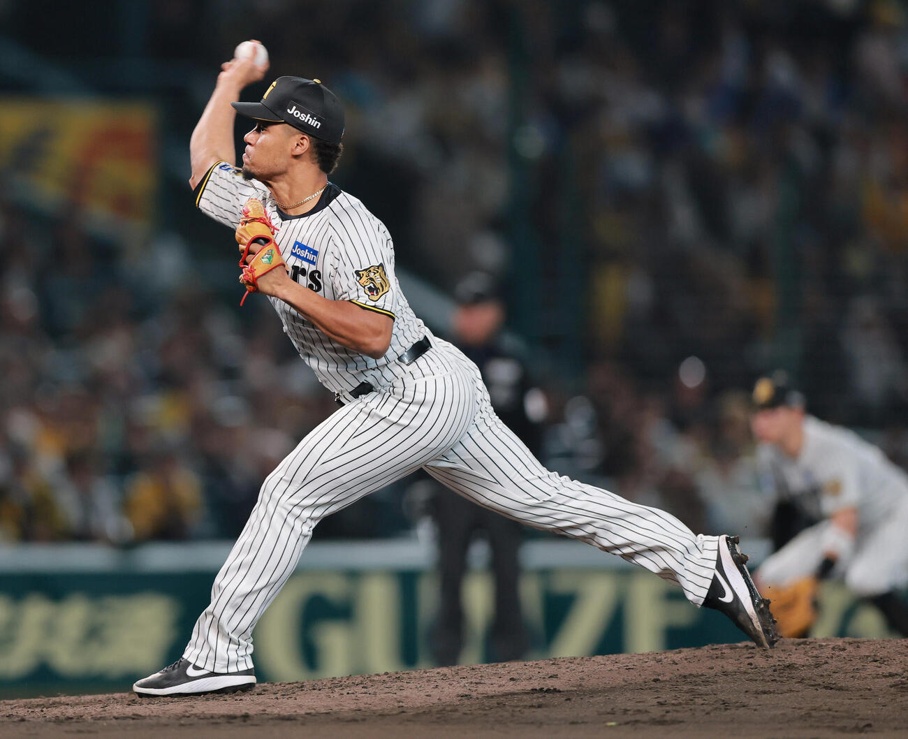 阪神対中日　7回表に登板する阪神モレッタ（撮影・上山淳一）