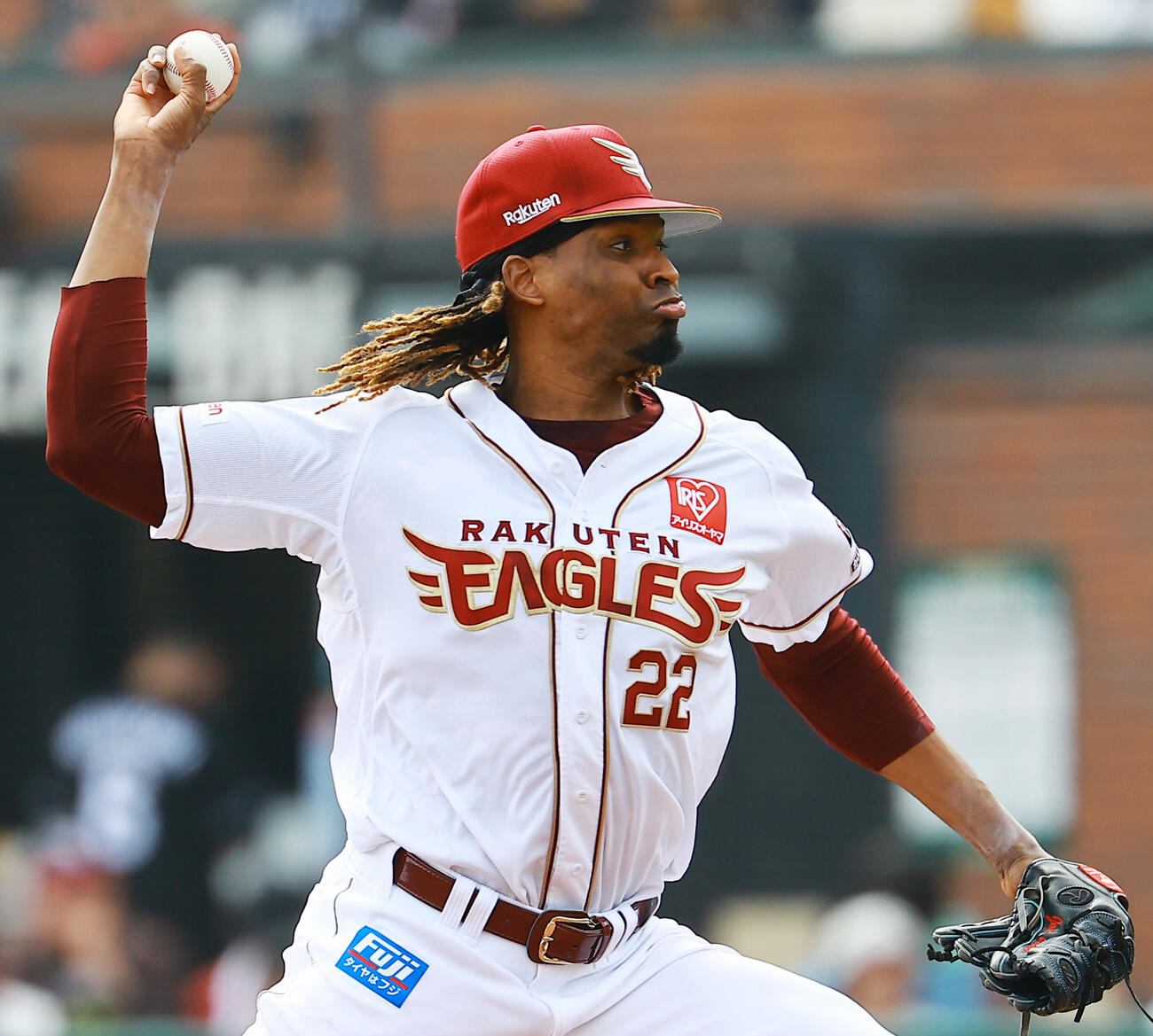 楽天対ロッテ　楽天先発のウレーニャ（撮影・野上伸悟）