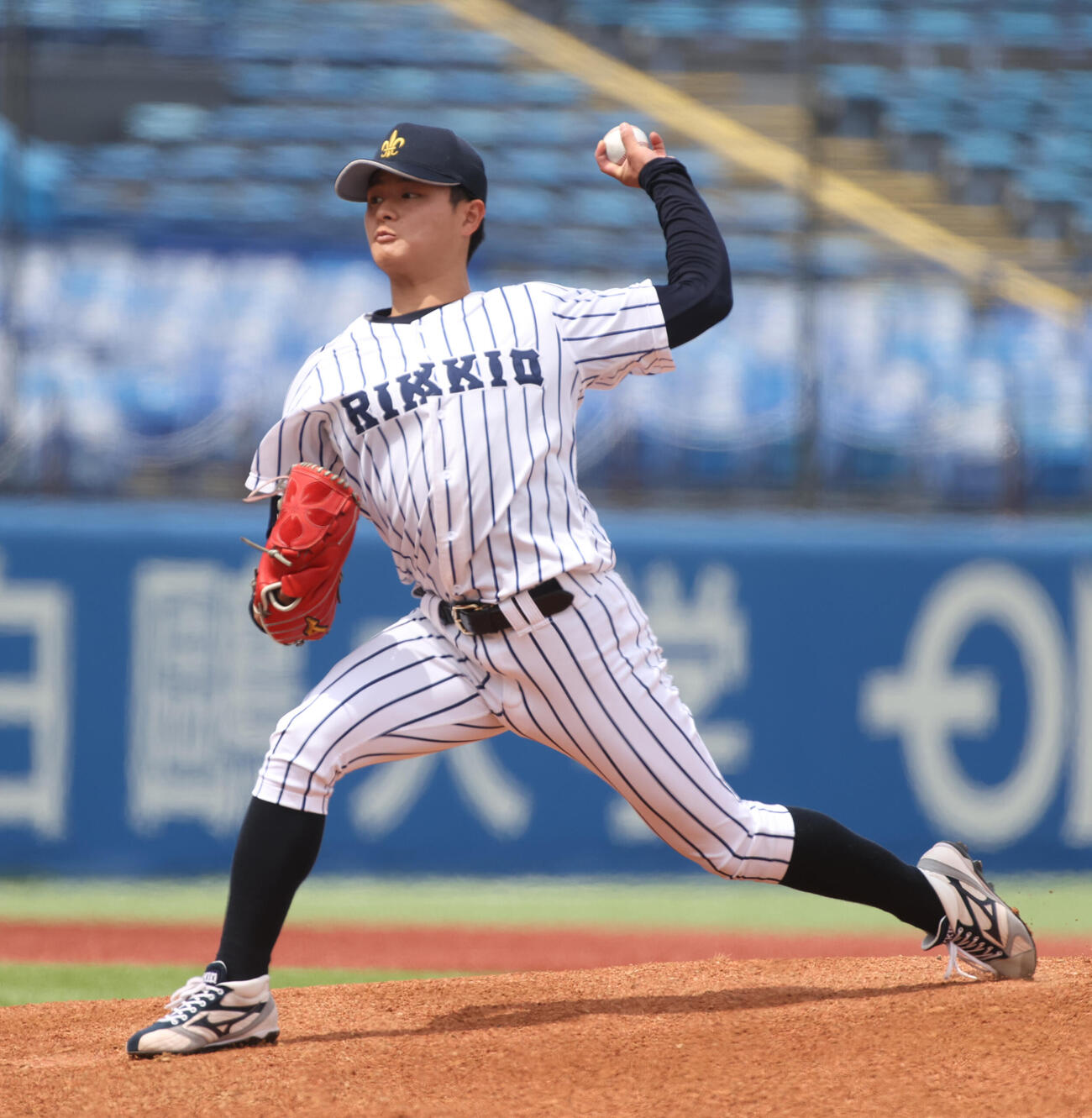 法大対立大　先発した立大・斎藤（撮影・柴田隆二）
