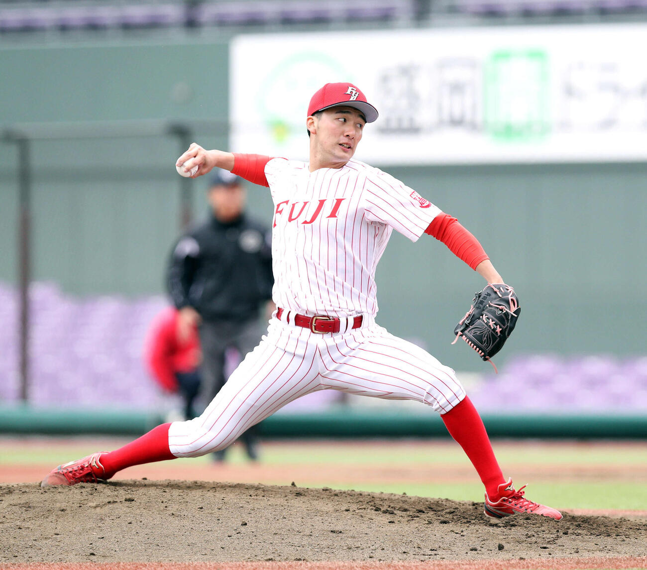 富士大対岩手大　富士大先発の角田楓斗