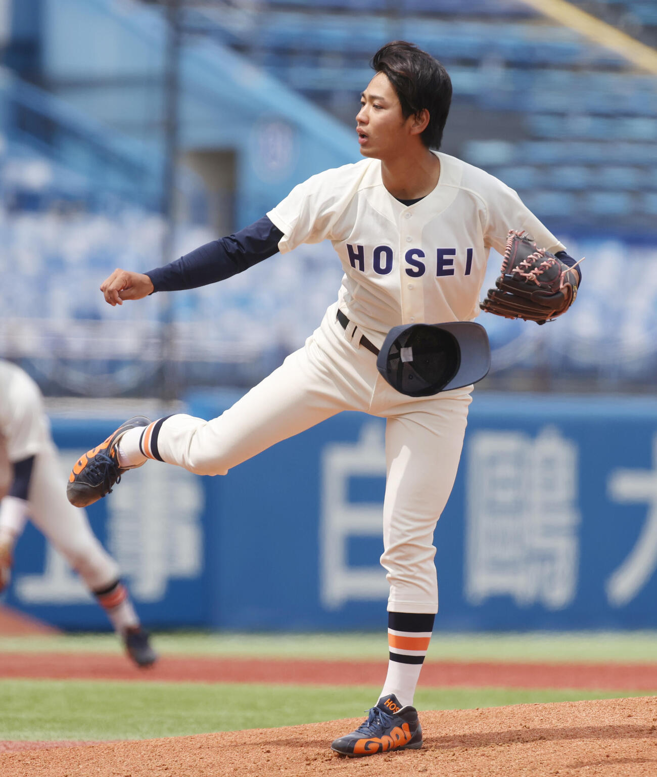 法大対立大　先発した法大・助川（撮影・柴田隆二）
