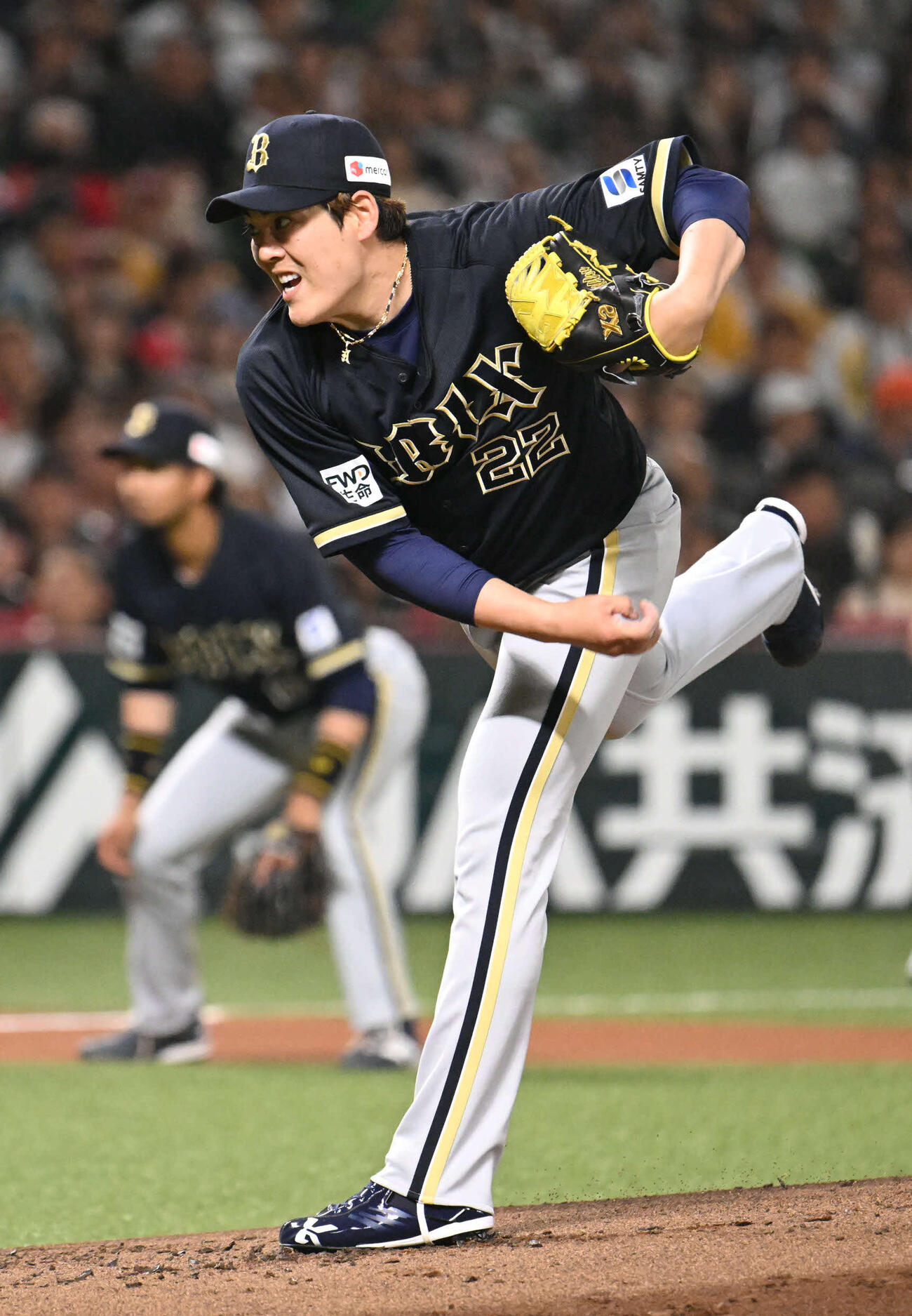 ソフトバンク対オリックス　オリックス先発の九里（撮影・林敢治）