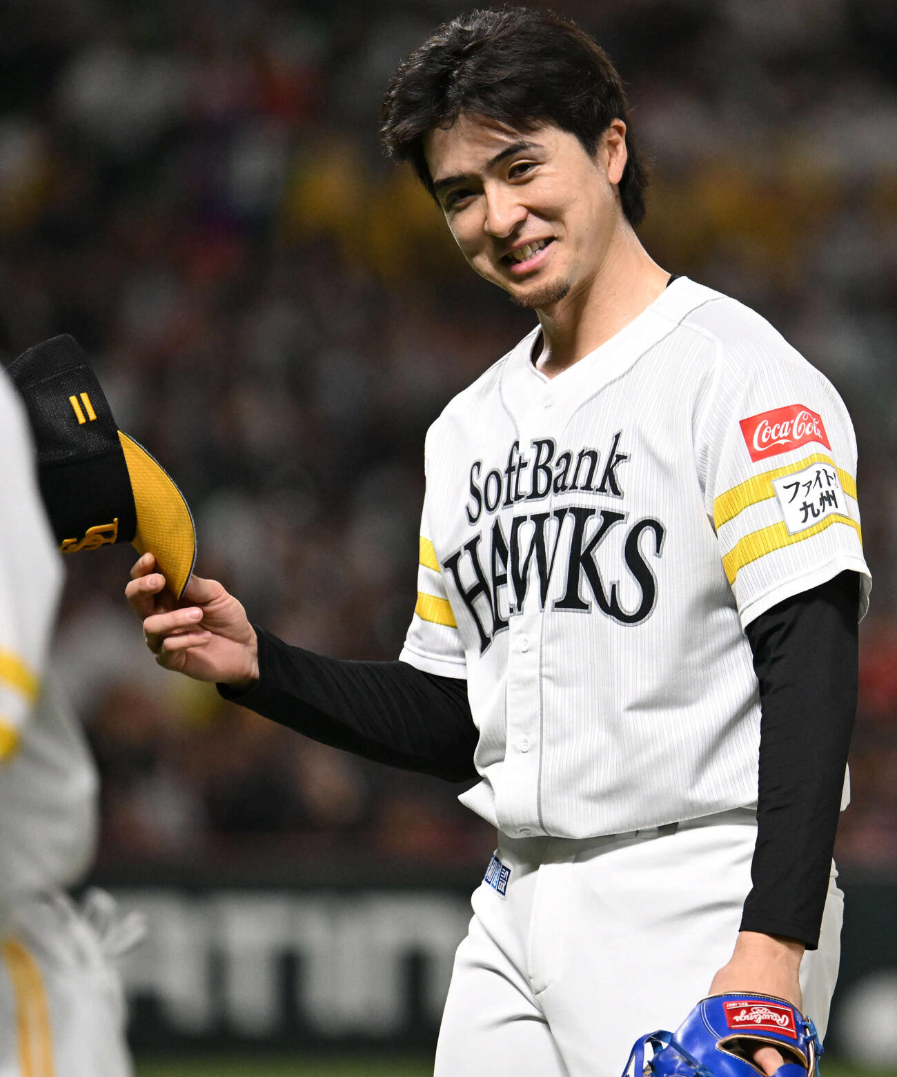 ソフトバンク対オリックス　6回まで無失点の好投を見せる上沢（撮影・林敢治）