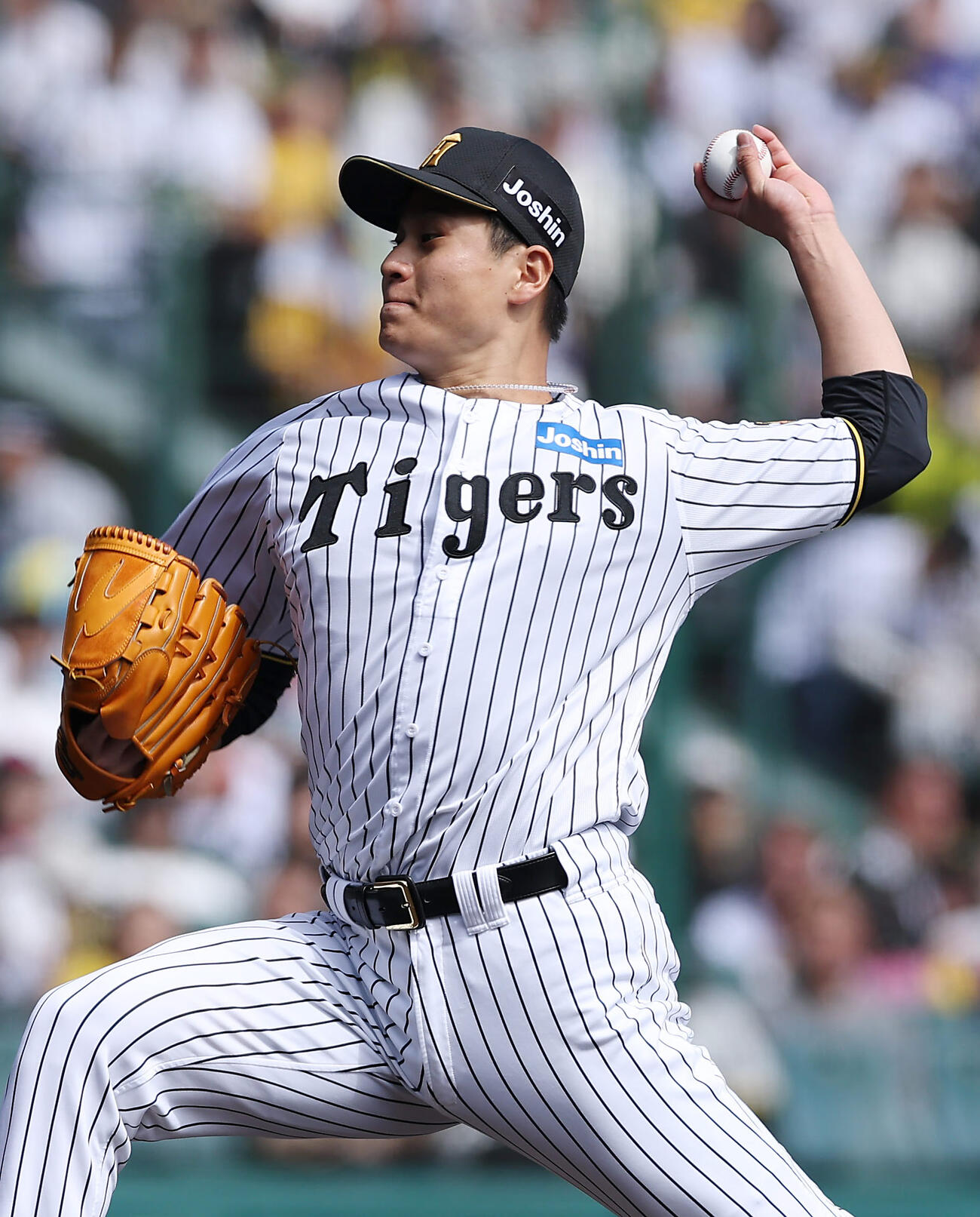 阪神対中日　力投する阪神先発の大竹（撮影・前田充）