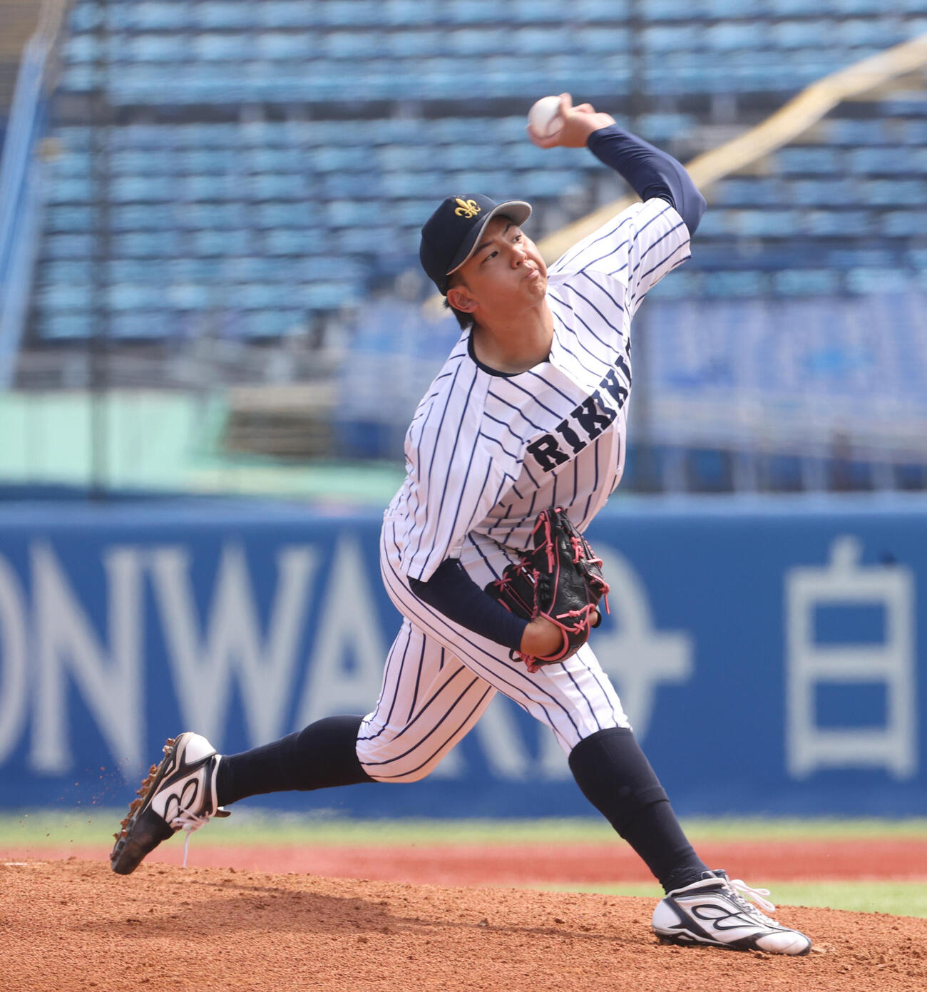 立大対法大　先発した立大・田中（撮影・柴田隆二）