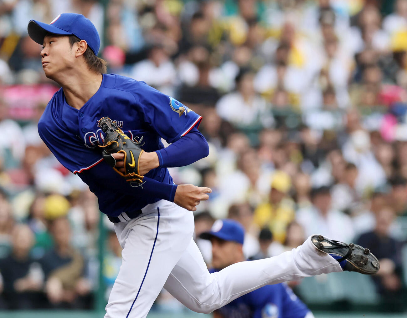 阪神対中日　阪神戦に先発する中日高橋宏（撮影・加藤哉）