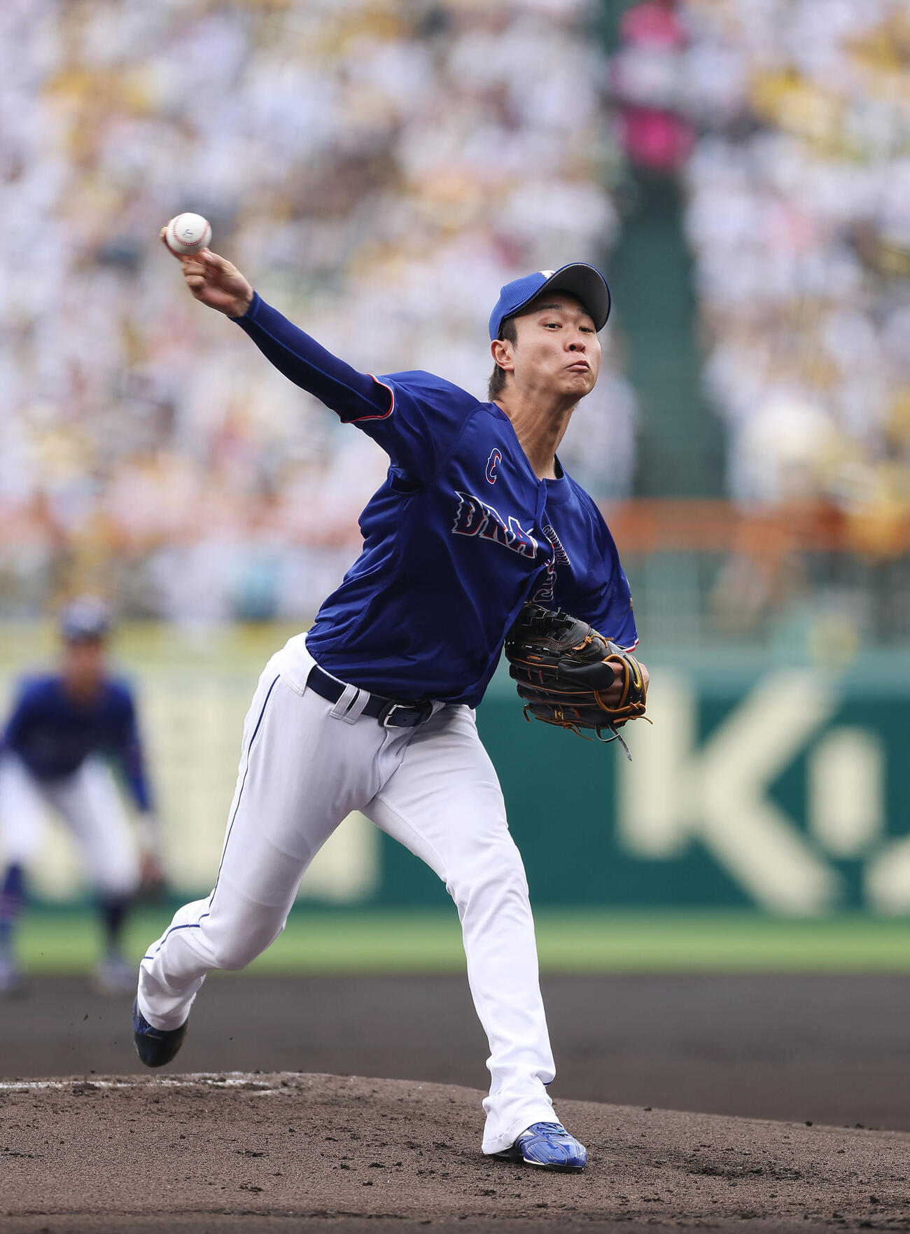 阪神対中日　力投する中日先発の高橋宏（撮影・前田充）