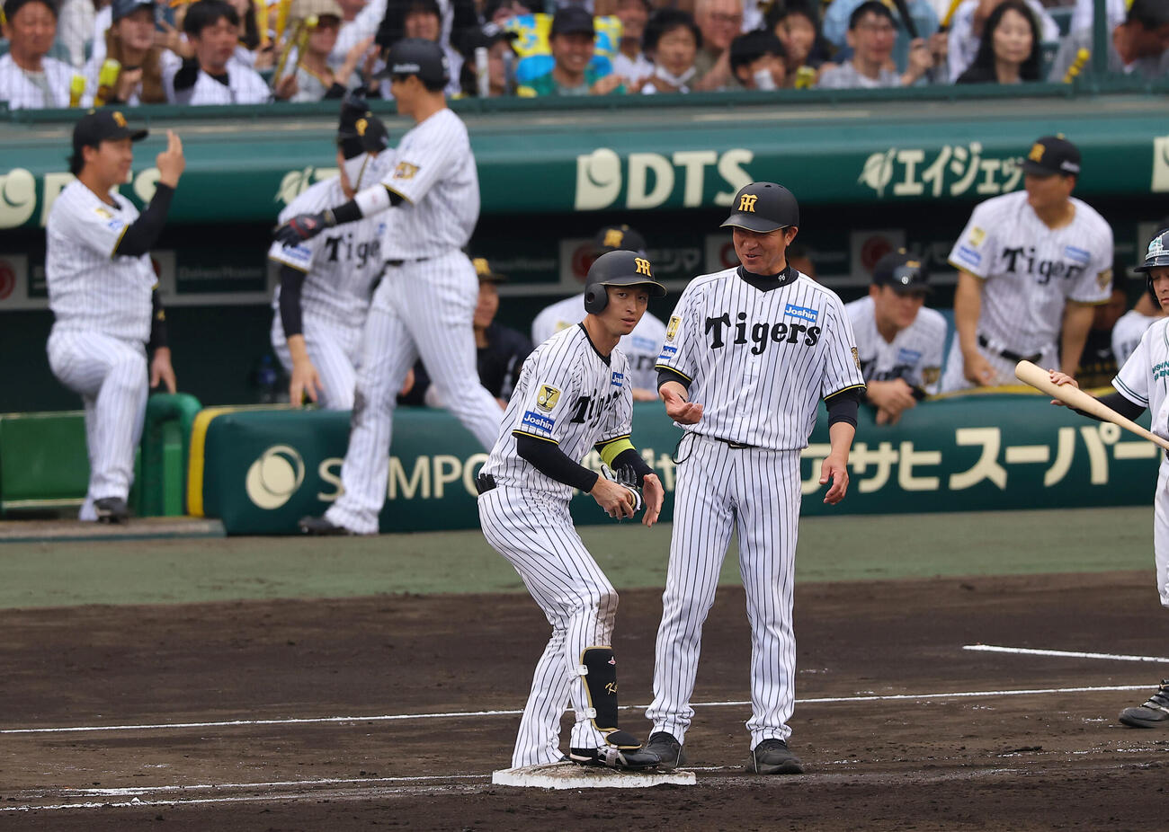阪神対中日　6回裏阪神2死三塁、近本は勝ち越し適時打を放つ（撮影・上田博志）