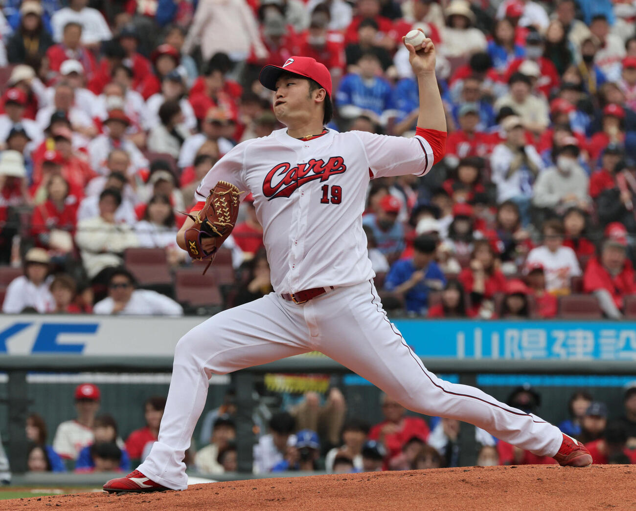 広島対DeNA　広島先発の床田（撮影・加藤孝規）