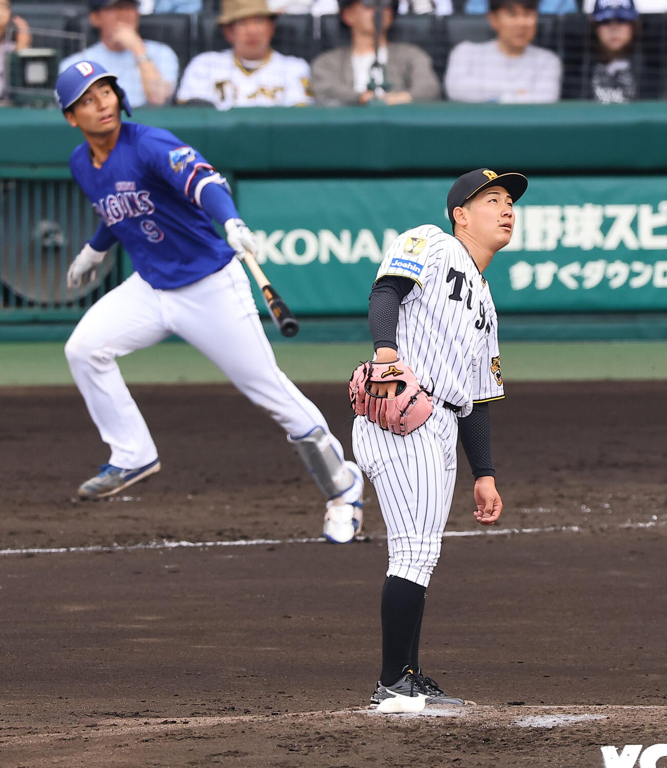 阪神対中日　2回表中日1死一塁、伊原は石伊に逆転2点本塁打を浴びる（撮影・上田博志）