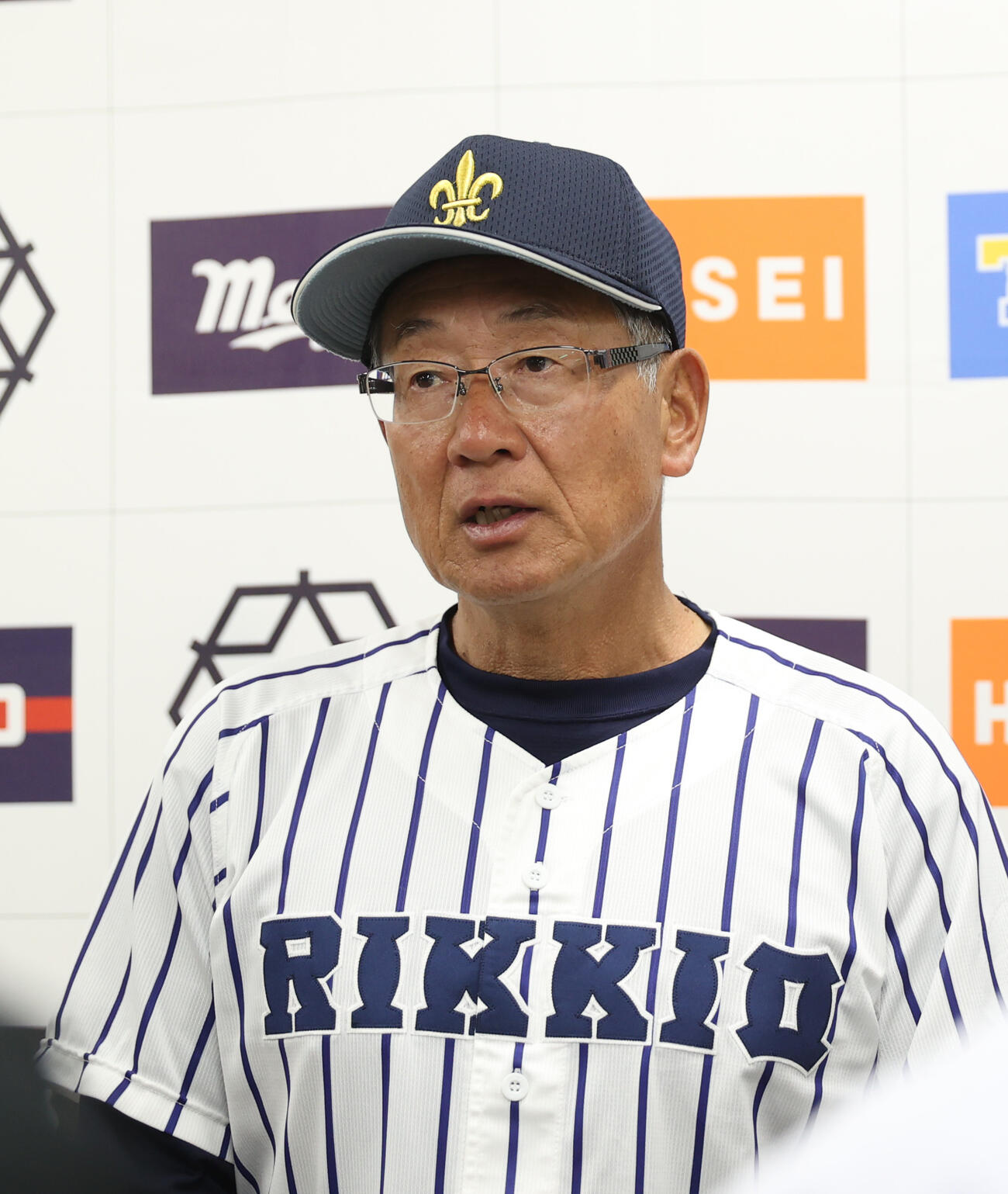 立大対法大　敗れた立大・木村監督（撮影・柴田隆二）
