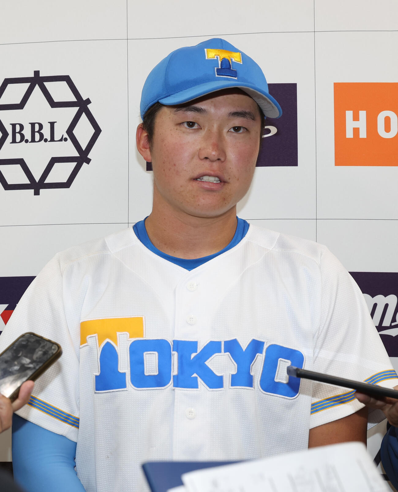 早大対東大　2安打2打点と活躍した東大・荒井慶（撮影・柴田隆二）