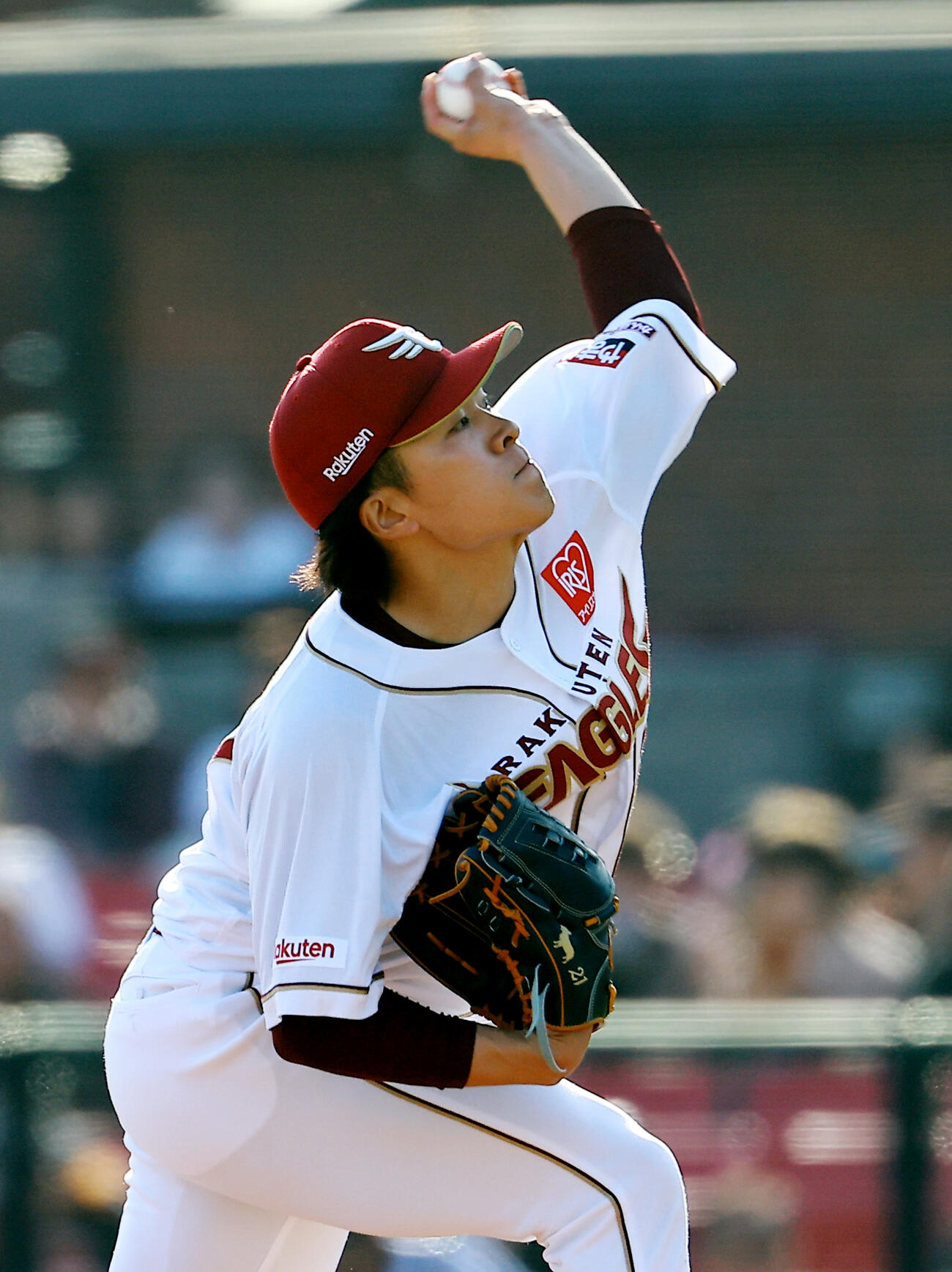楽天対ロッテ　楽天先発の早川（撮影・野上伸悟）
