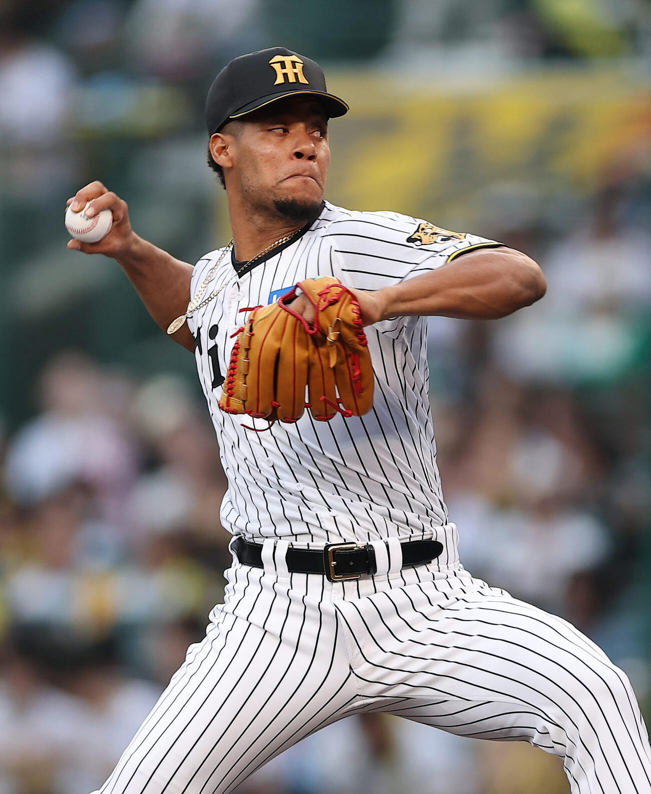 阪神対中日　阪神5番手のモレッタ（撮影・前田充）