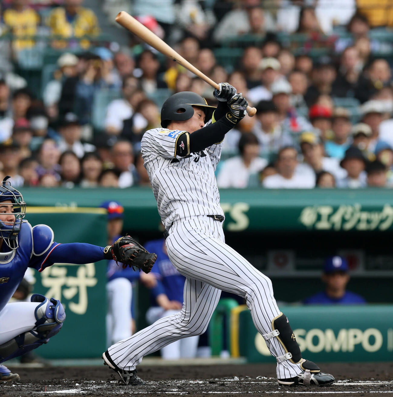 阪神対中日　1回裏阪神無死、近本は遊へ内野安打を放つ（撮影・加藤哉）