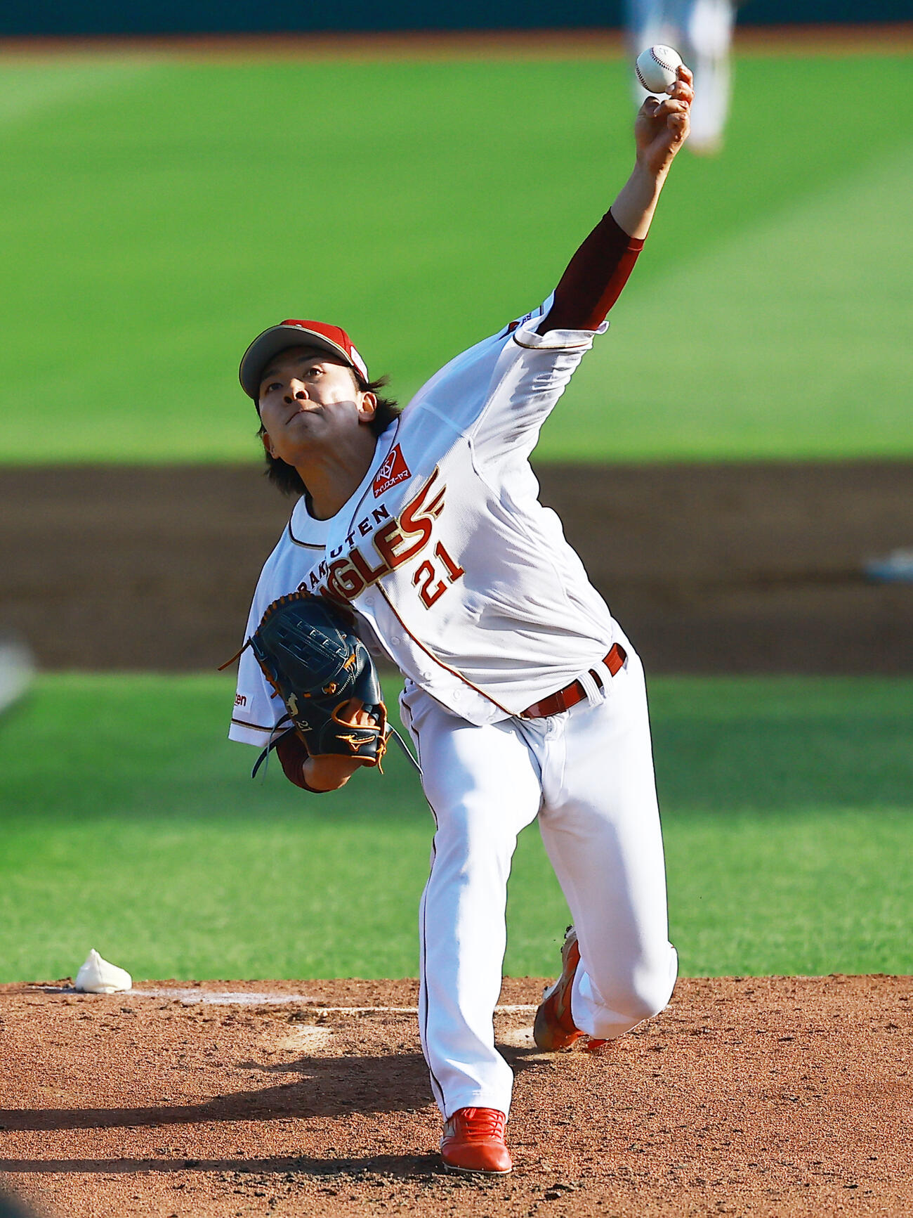 楽天対ロッテ　楽天先発の早川（撮影・野上伸悟）