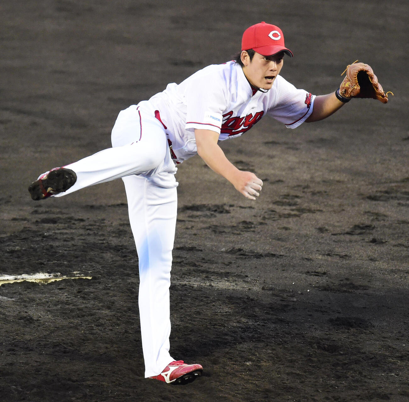 広島対阪神　思い出の地で7回1失点と力投した九里（2014年5月13日撮影）