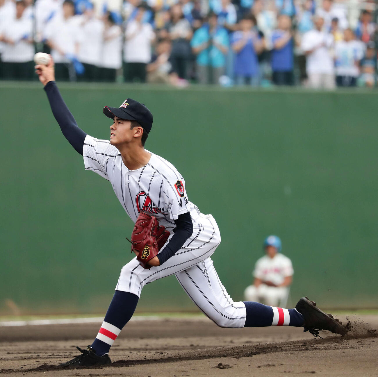 第99回全国高校野球選手権埼玉大会　決勝　花咲徳栄対浦和学院　浦和学院の渡辺勇太朗（2017年7月27日撮影）
