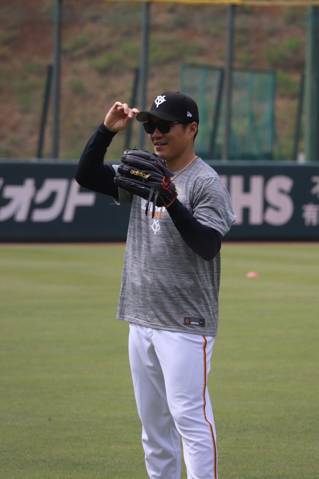 ジャイアンツ球場で調整する巨人則本昂大