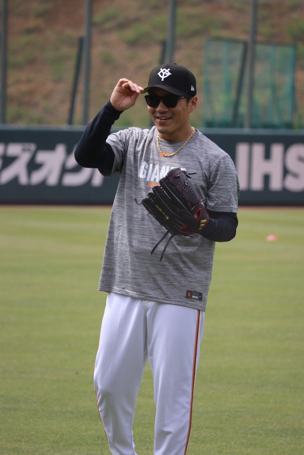 ジャイアンツ球場で調整する巨人則本昂大