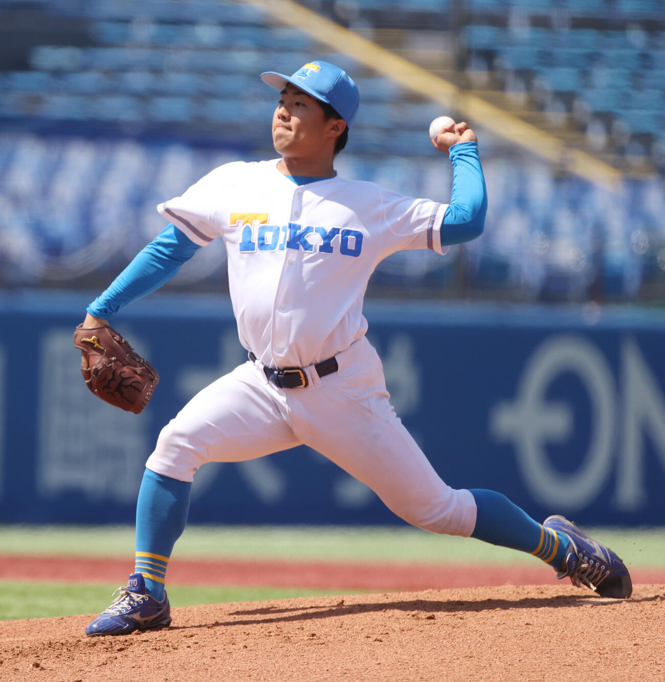 東大対早大　先発した松本慎之介＝2026年4月20日