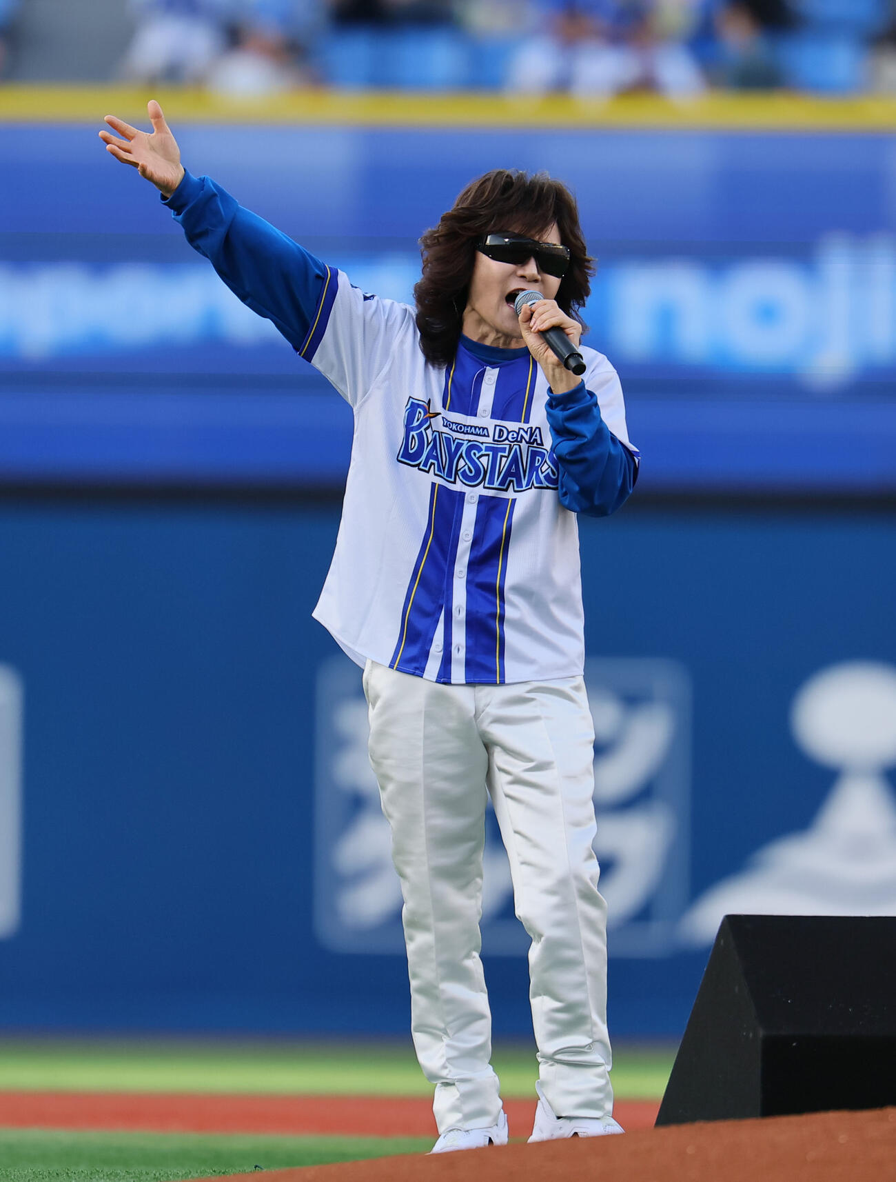 DeNA対阪神　スペシャルライブ行う龍玄とし（Toshi）（撮影・藤尾明華）