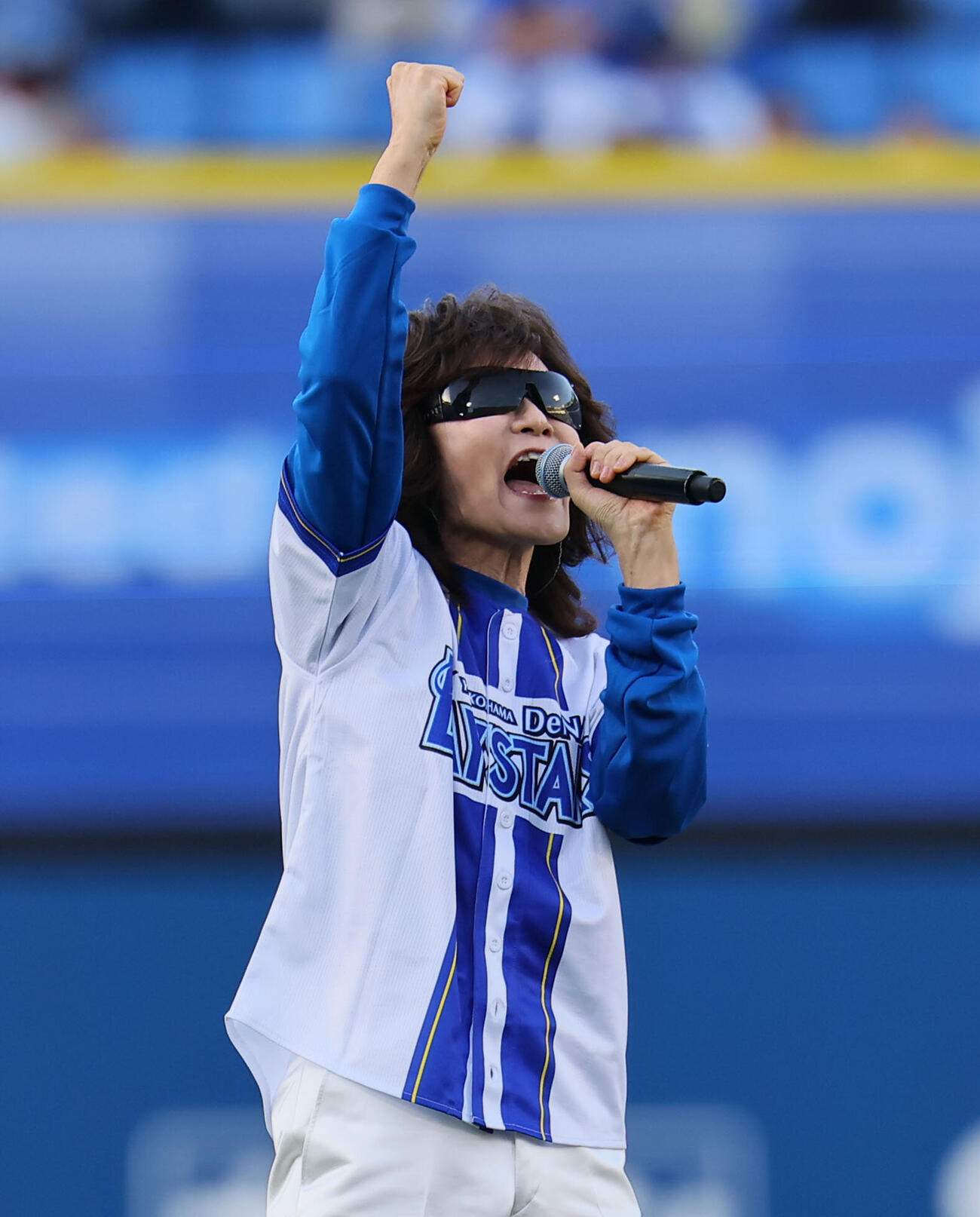 DeNA対阪神　スペシャルライブ行う龍玄とし（Toshi）（撮影・藤尾明華）