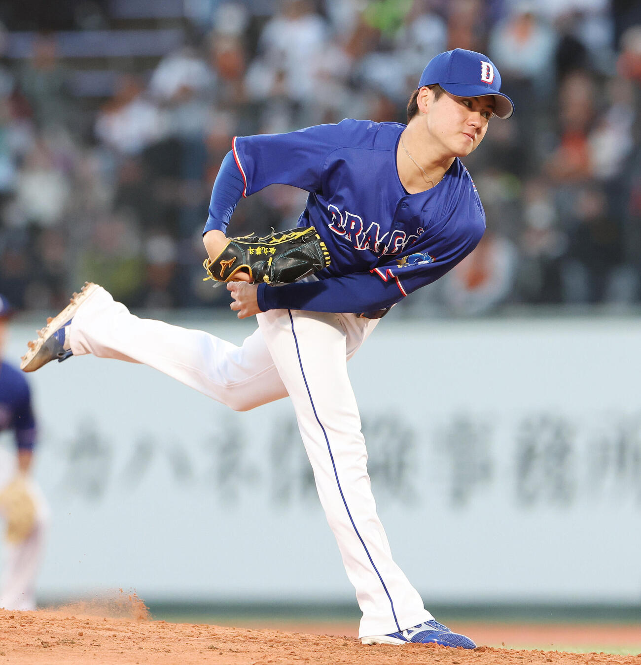巨人対中日　中日先発の金丸夢斗　（撮影・宮地輝）