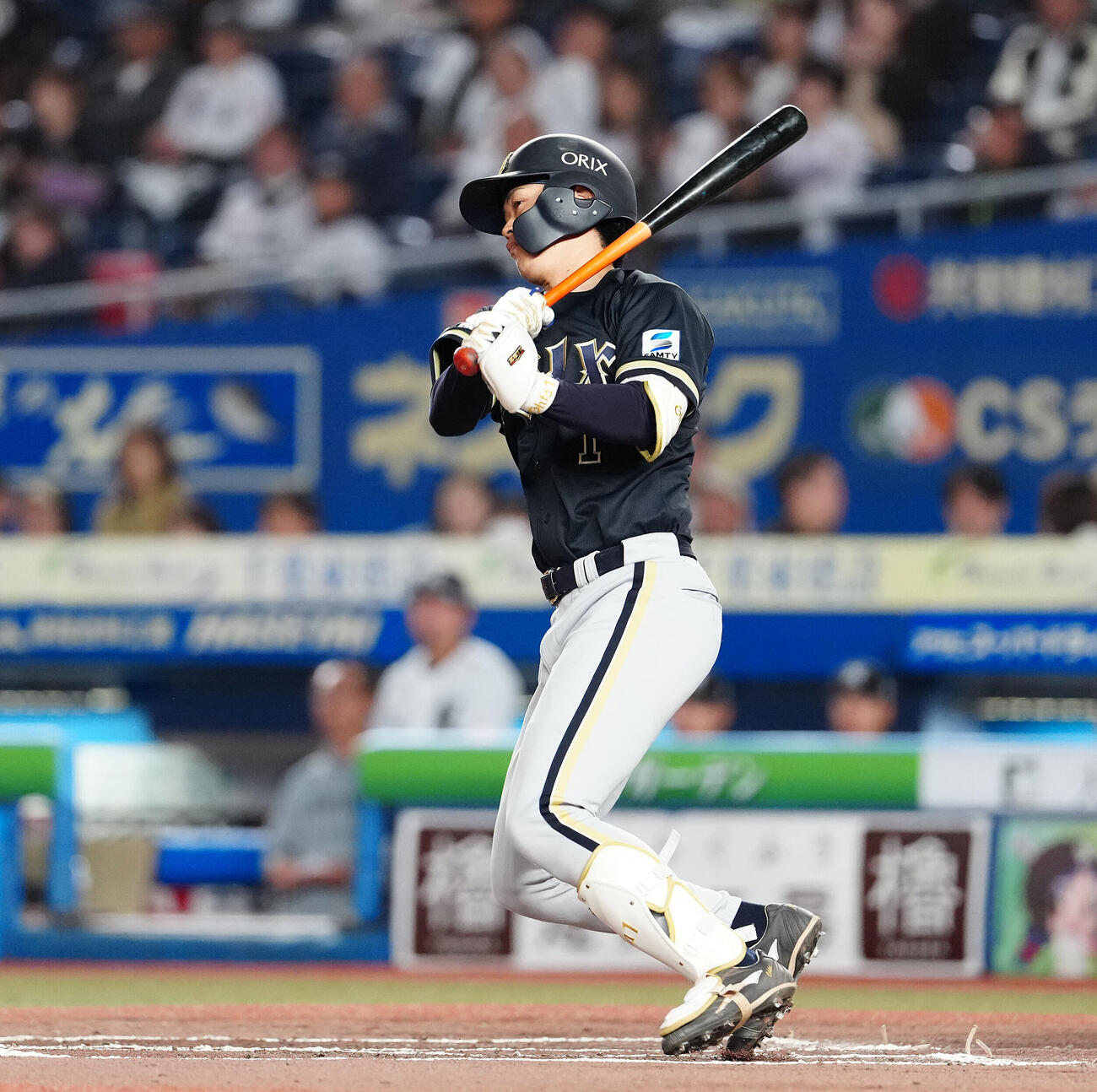 ロッテ対オリックス　6回表オリックス無死二塁、適時二塁打を放つ太田椋（撮影・鈴木みどり）