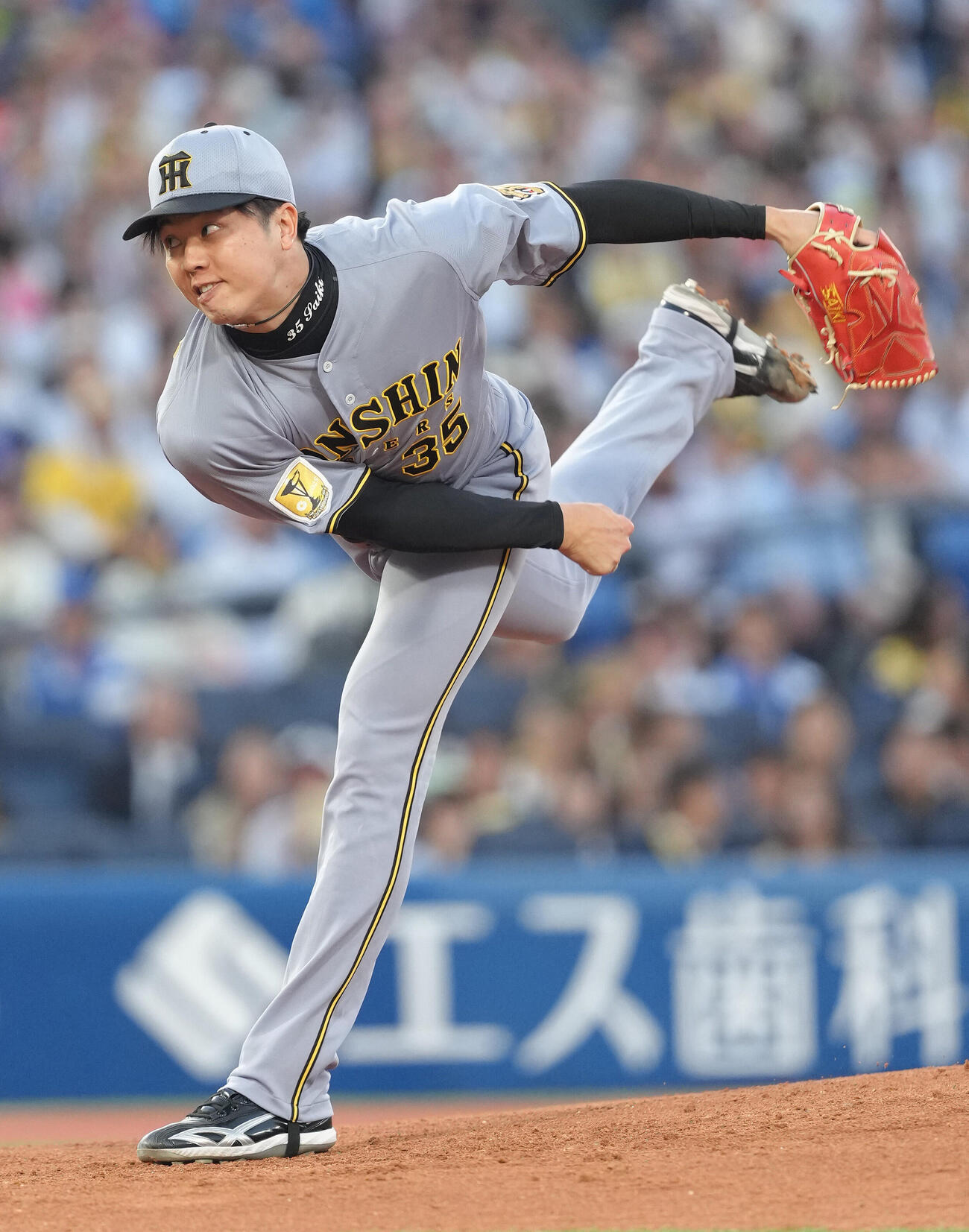 DeNA対阪神　阪神先発の才木浩人（撮影・足立雅史）　