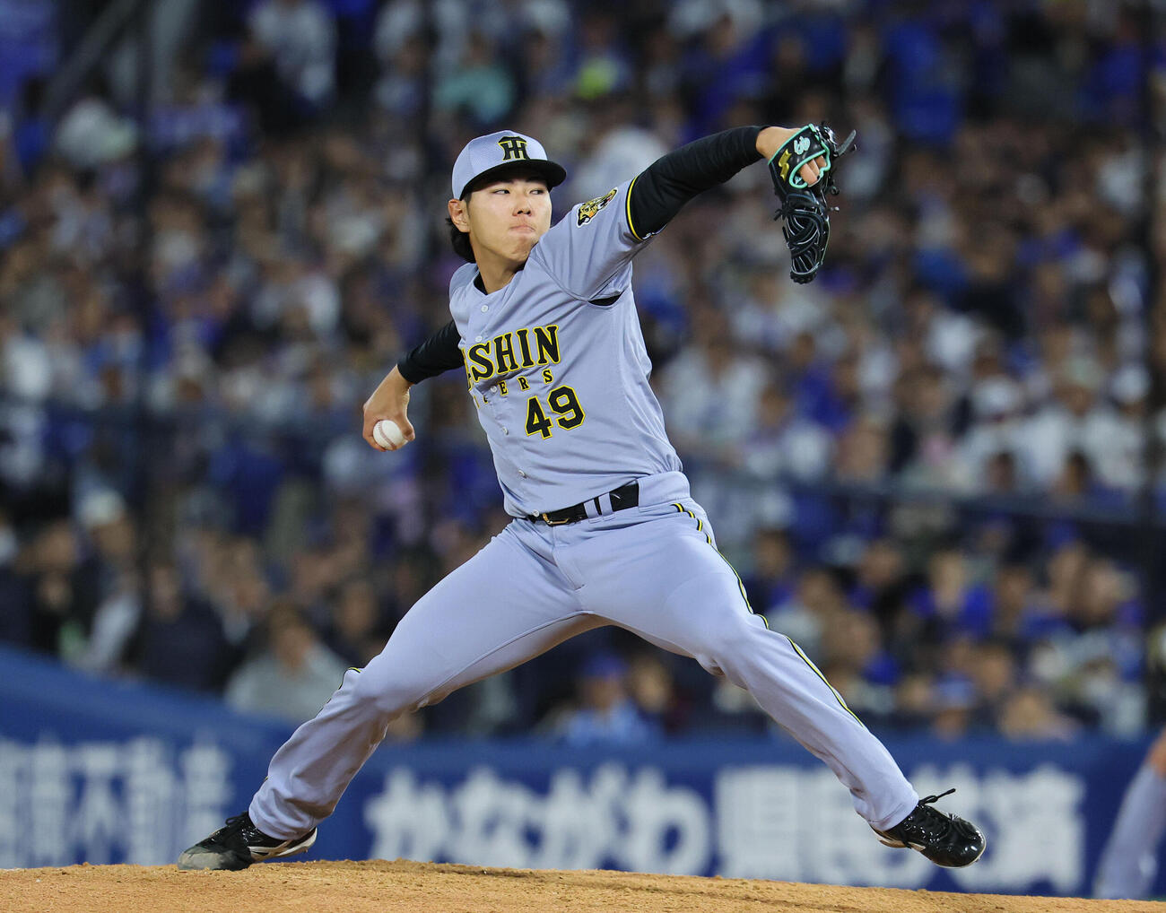 DeNA対阪神　6回、2番手で登板した阪神工藤泰成（撮影・藤尾明華）