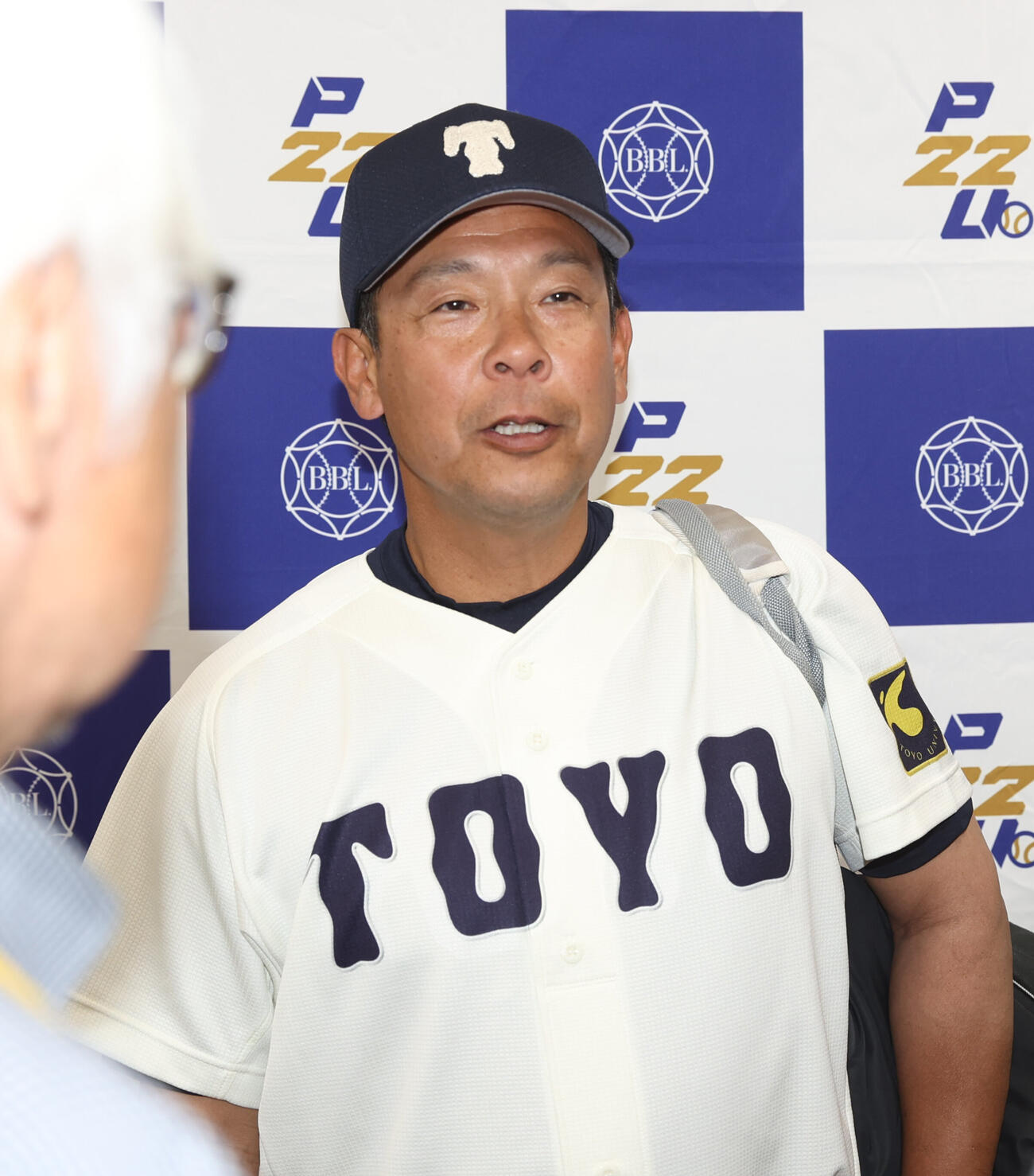 東都大学球　東洋大対国学院大　勝利し会見する東洋大・井上大監督　　（撮影・柴田隆二）.