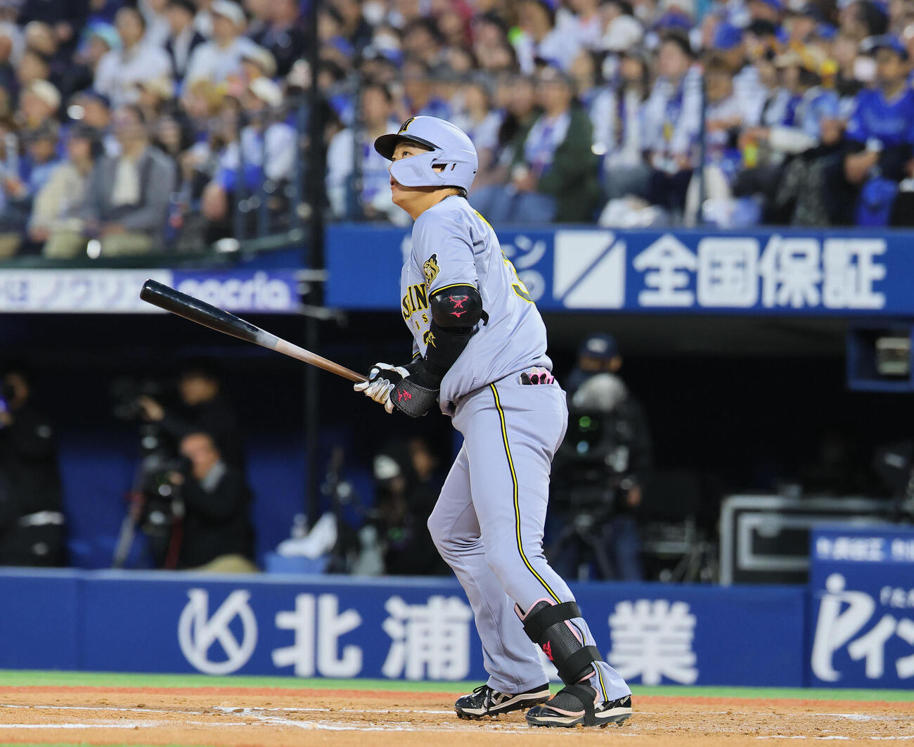 DeNA対阪神　2回表阪神1死、大山悠輔は左越えに本塁打を放つ（撮影・藤尾明華）