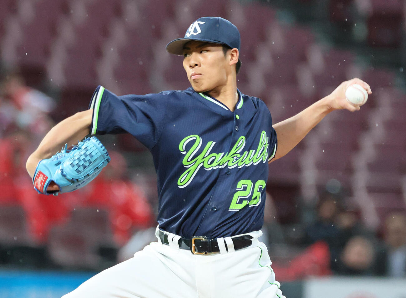 広島対ヤクルト　ヤクルト先発の山野太一（撮影・加藤孝規）
