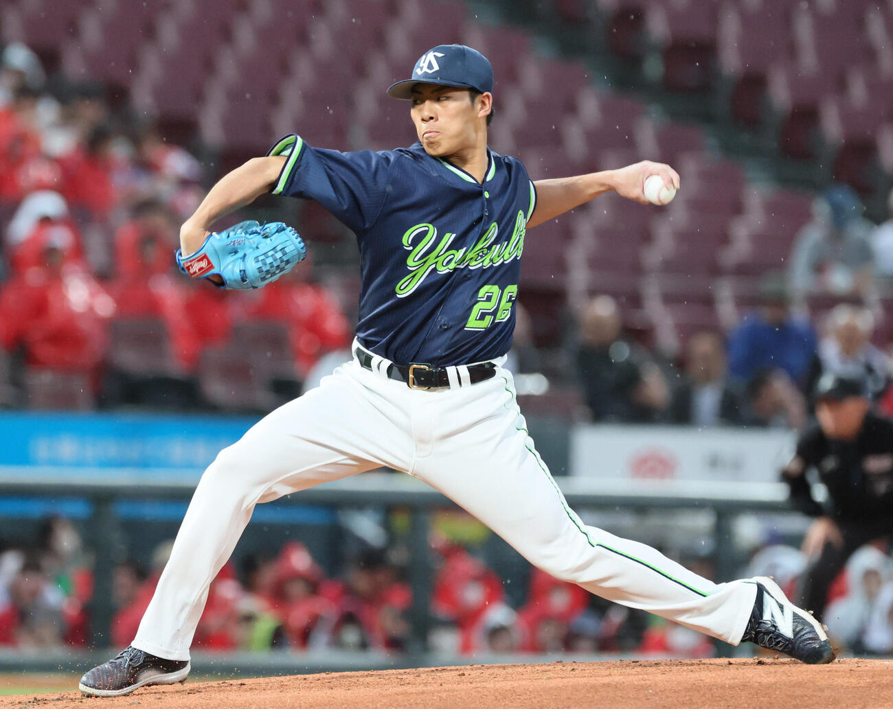 広島対ヤクルト　ヤクルト先発の山野太一（撮影・加藤孝規）