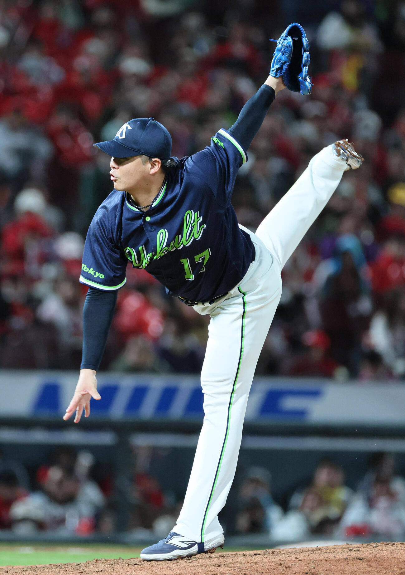 広島対ヤクルト　8回裏広島、ヤクルト4番手の清水昇（撮影・加藤孝規）