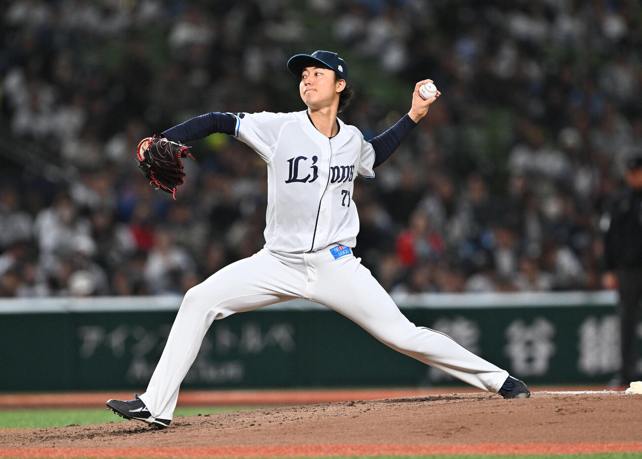 西武対ソフトバンク　西武先発の菅井信也　（撮影・滝沢徹郎）