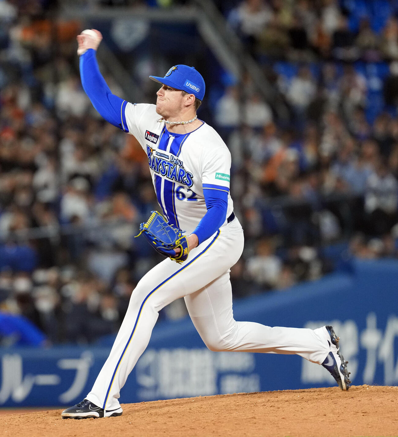 DeNA対巨人　11回からマウンドに上がったDeNAショーン・レイノルズ（撮影・たえ見朱実）