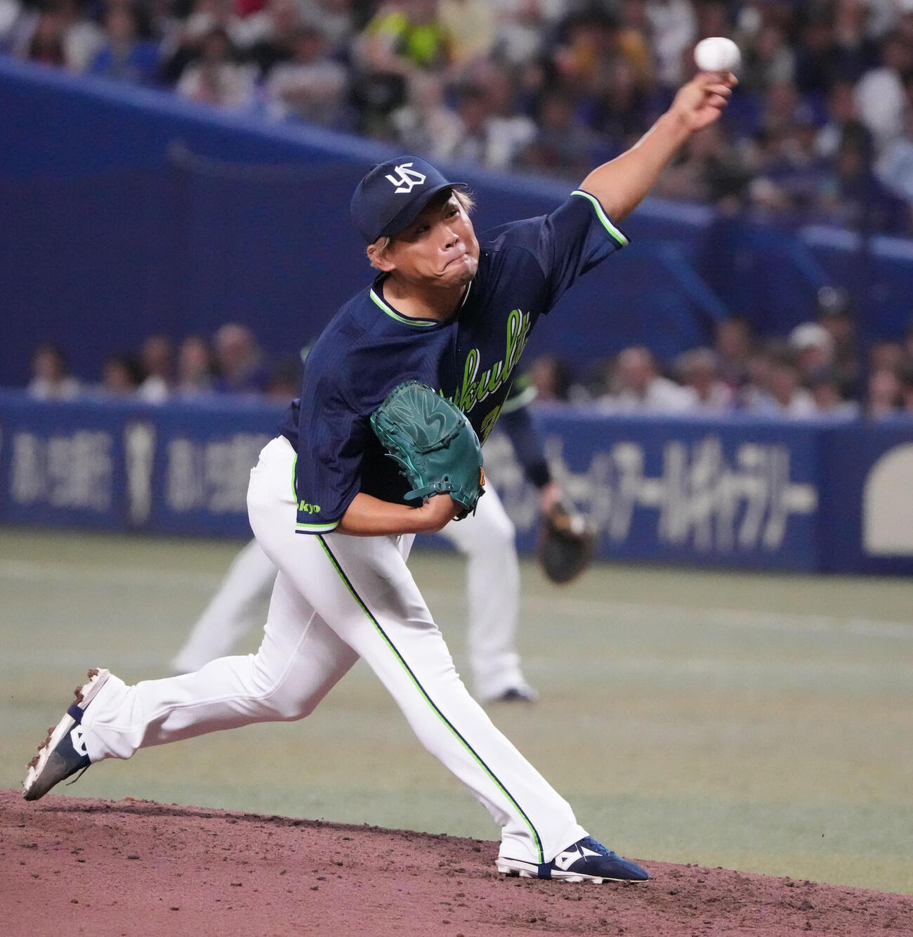 中日対ヤクルト　7回裏、ヤクルト2番手で登板する田口麗斗（撮影・森本幸一）