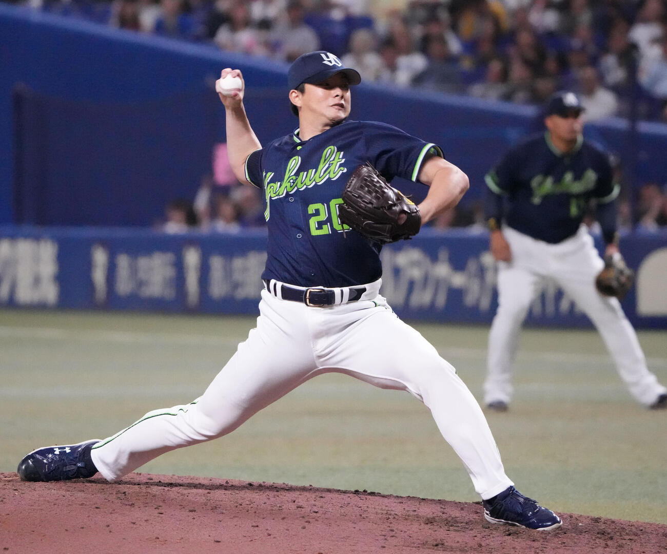 中日対ヤクルト　8回裏中日1死、ヤクルト3番手で登板する木沢尚文（撮影・森本幸一）
