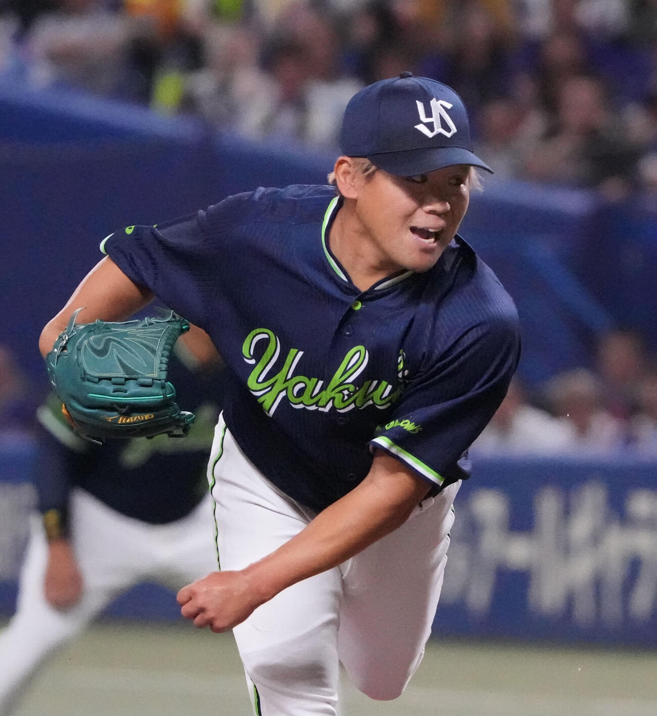 中日対ヤクルト　7回裏、ヤクルト2番手で登板する田口麗斗（撮影・森本幸一）