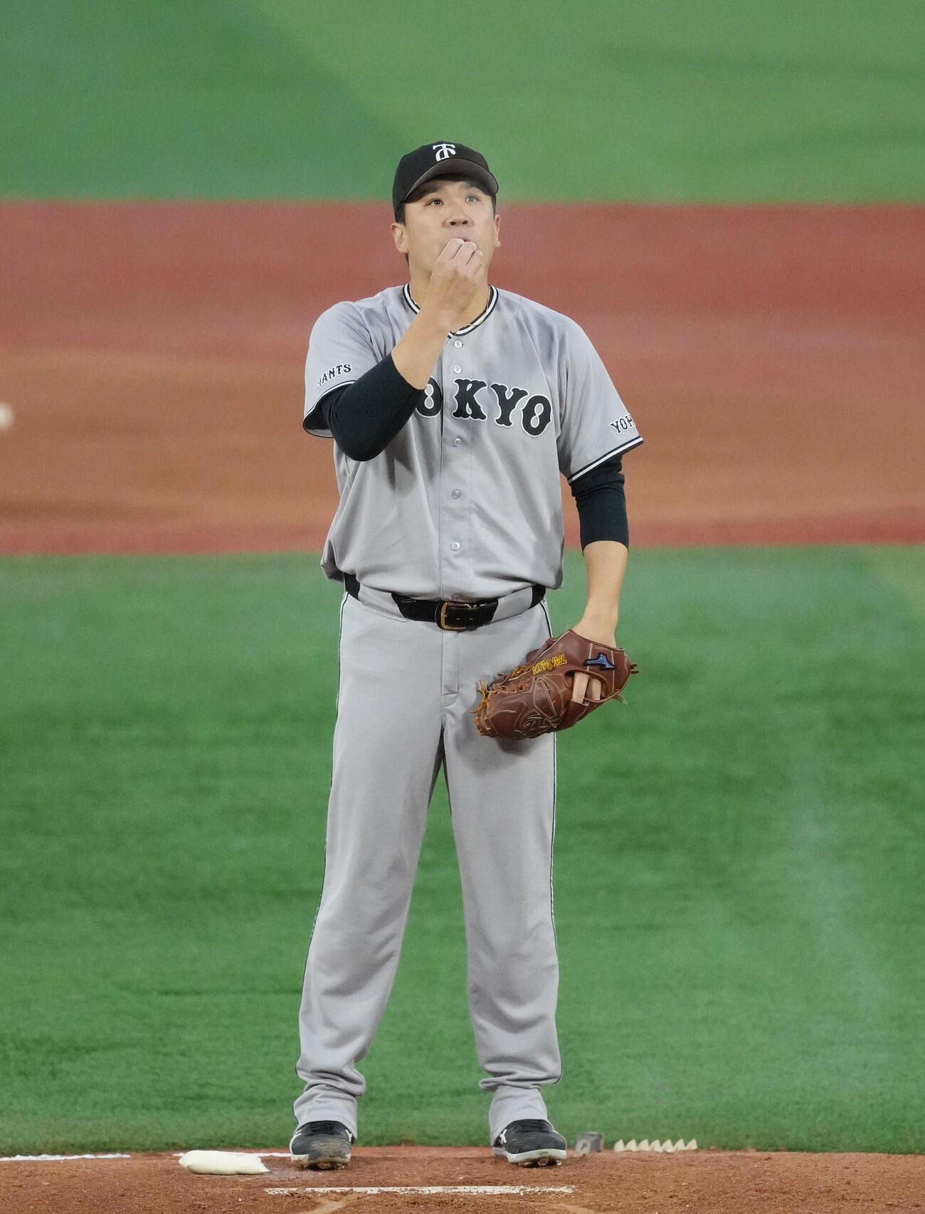 DeNA対巨人　先発し力投する巨人田中将大　（撮影・増田悦実）