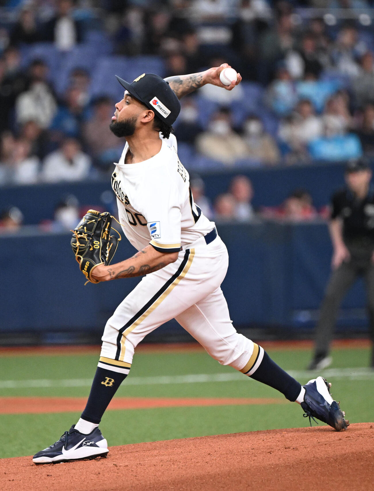 オリックス対日本ハム　先発するオリックス・アンダーソン・エスピノーザ（撮影・和賀正仁）