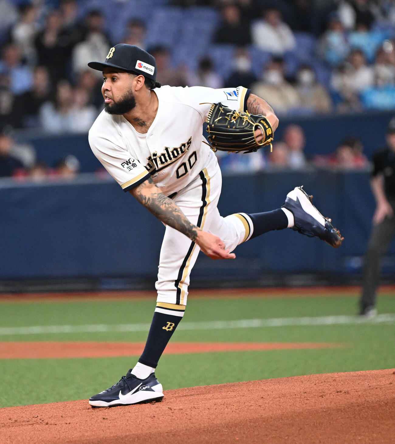 オリックス対日本ハム　先発するオリックス・アンダーソン・エスピノーザ（撮影・和賀正仁）