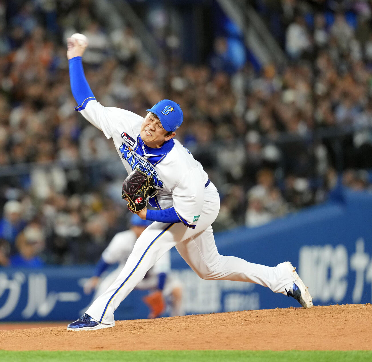 DeNA対巨人　9回からマウンドに上がったDeNA山埼康晃（撮影・たえ見朱実）