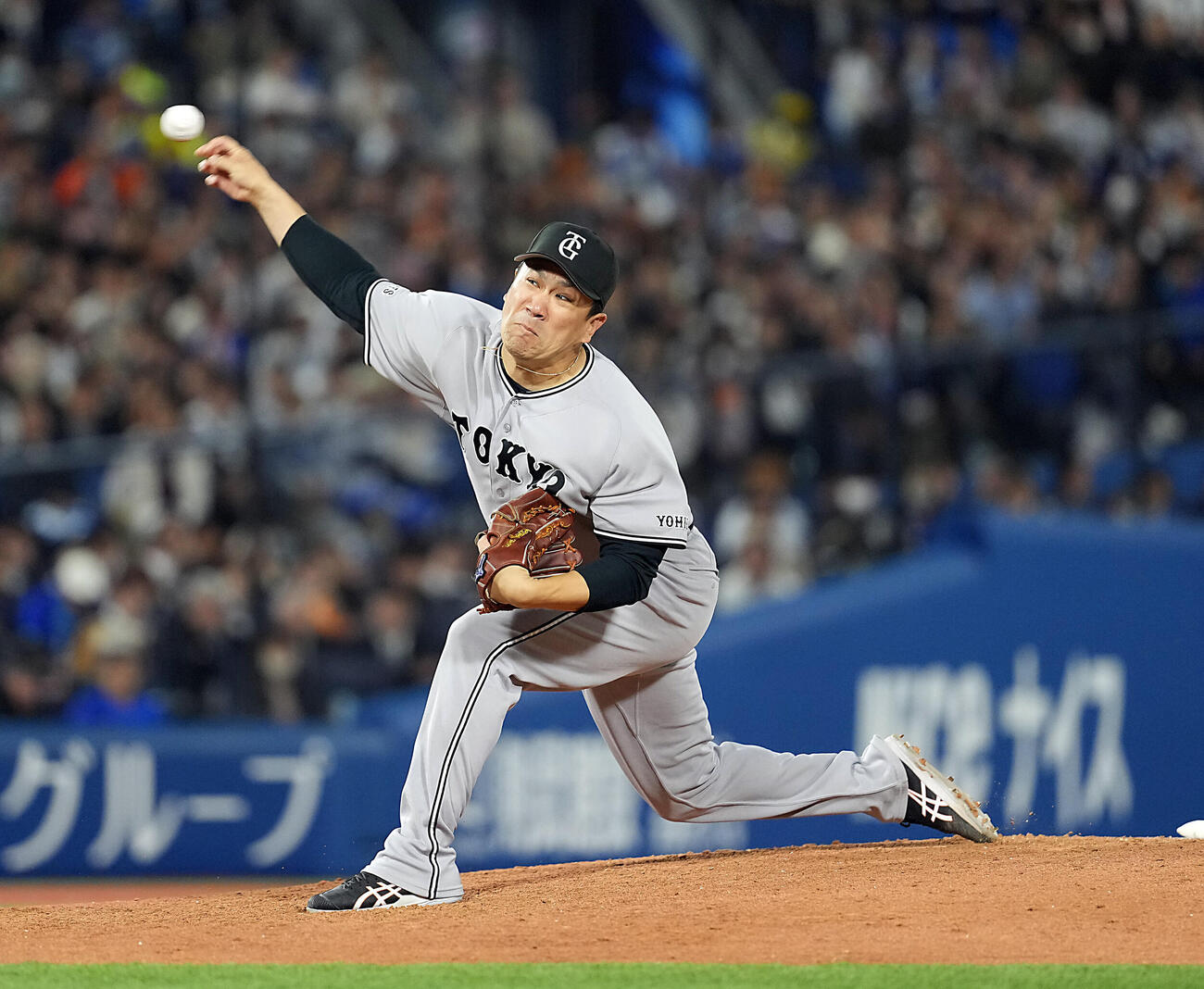 DeNA対巨人　力投する巨人の先発田中将大（撮影・?見朱実）
