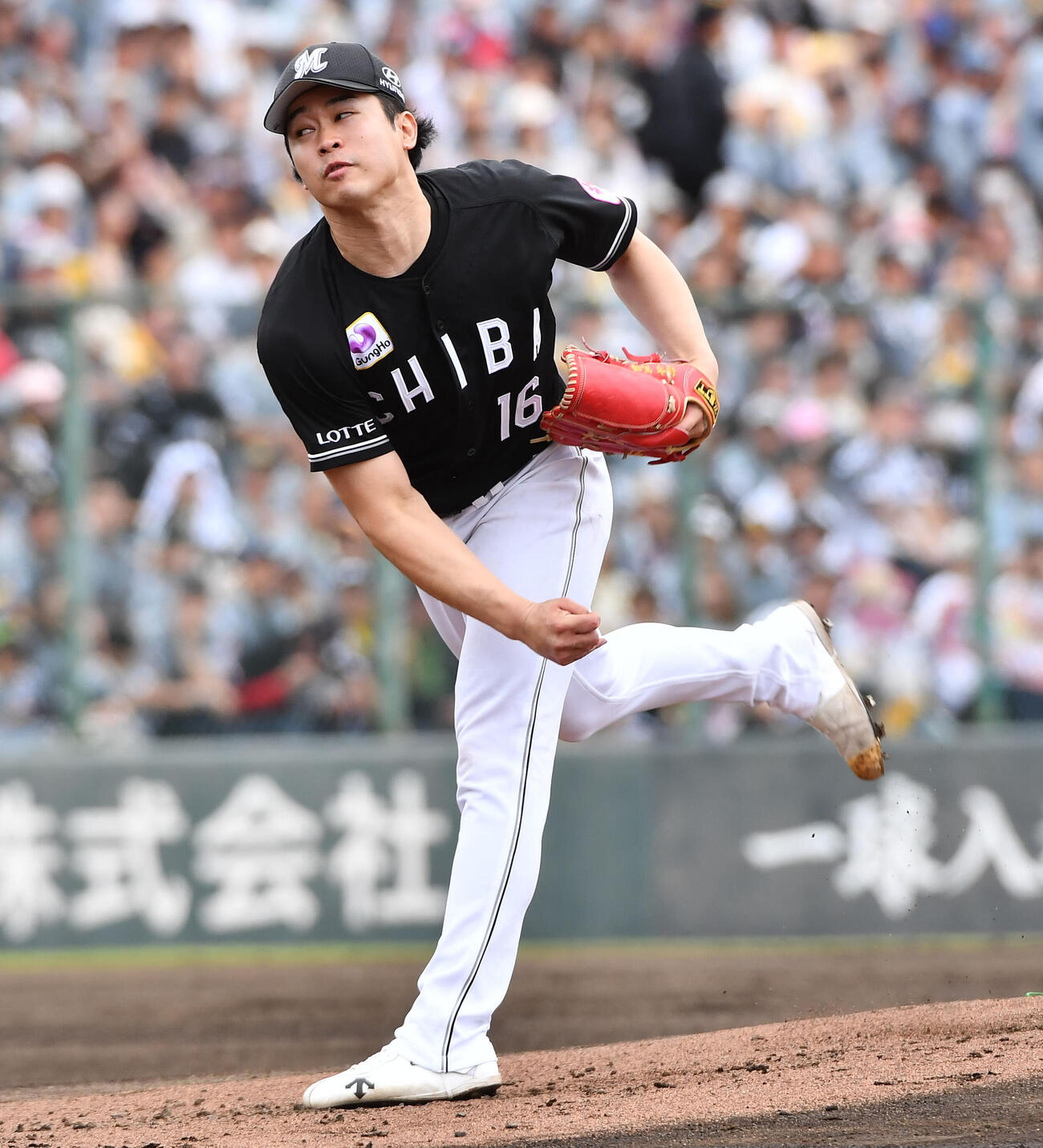 ソフトバンク対ロッテ　ロッテ先発の種市篤暉（撮影・岩下翔太）