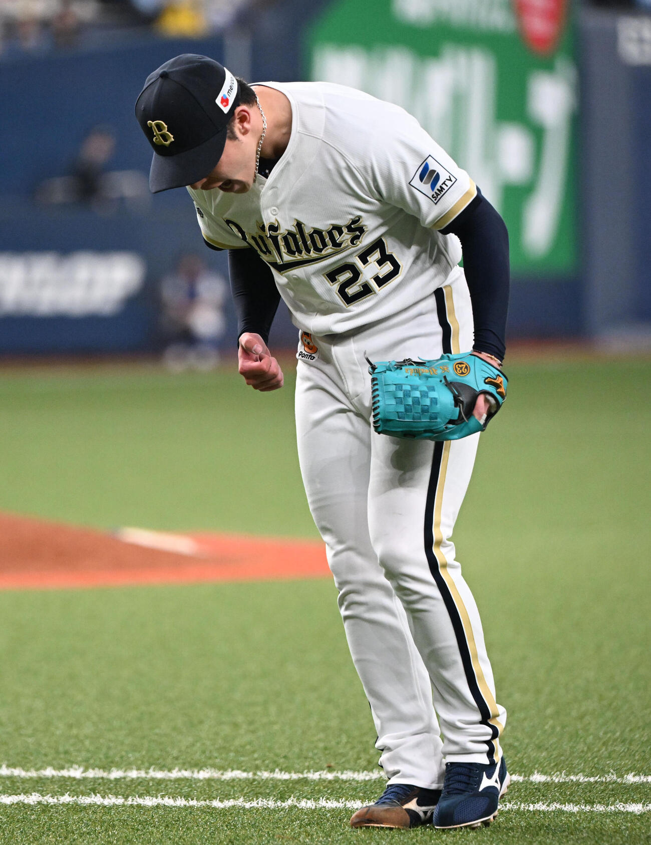 オリックス対日本ハム　7回表日本ハム2死満塁、レイエスを一邪飛に抑え雄たけびをあげる吉田輝星（撮影・和賀正仁）